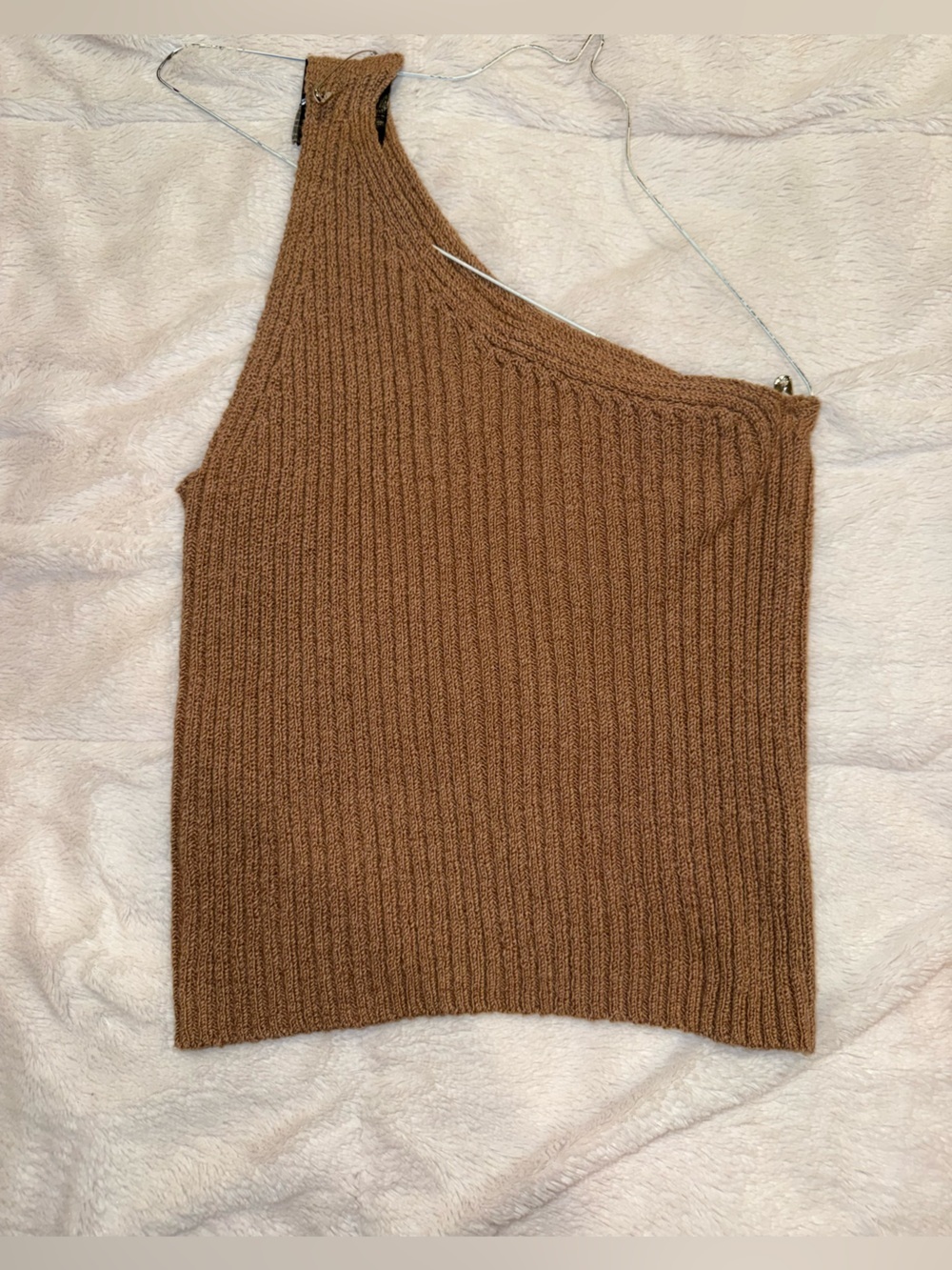 One Grey Day- ribbed one shoulder top